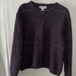 Dressbarn Purple and Gray Women's Sweater
